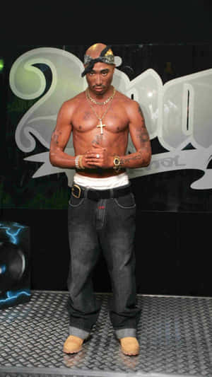 Shirtless Full Body Tupac Iphone Wallpaper