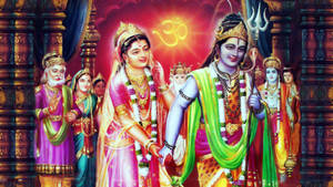 Shiv Parivar Marriage Shiva Parvati Wallpaper