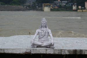 Shiv Shankar River Statue Wallpaper