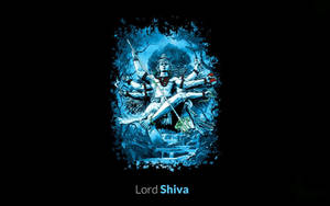 Shiva Black Four-arm Destruction Deity Wallpaper