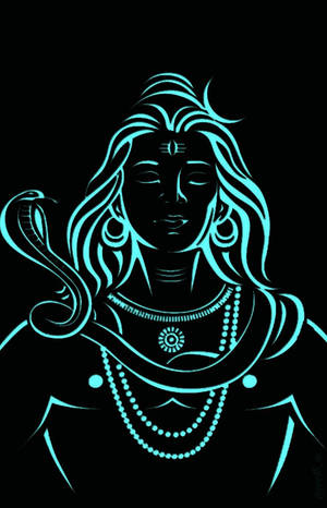 Shiva God Of Mahakal In Neon Hd Wallpaper