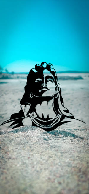 Shiva Iphone On Sand Wallpaper