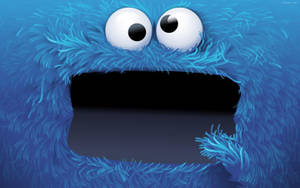 Shocked Cookie Monster Art Wallpaper
