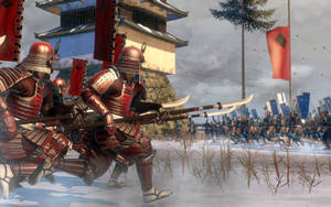 Shogun 2 Samurai Charging Wallpaper