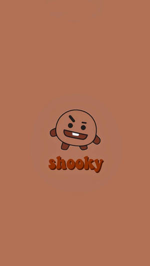 Shooky Bt21 Brown Poster Wallpaper