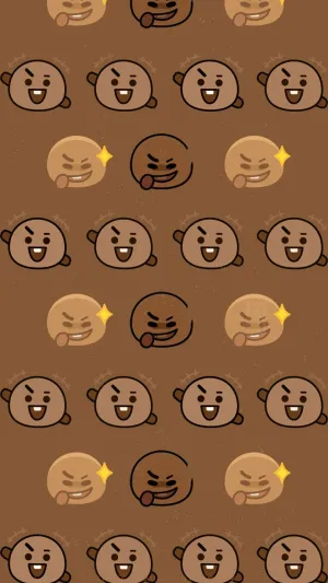 Shooky Bt21 Emoticons Wallpaper