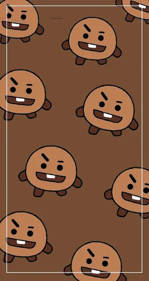 Shooky Bt21 Pattern Wallpaper