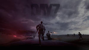 Shooting Zombies On Road Dayz Desktop Wallpaper