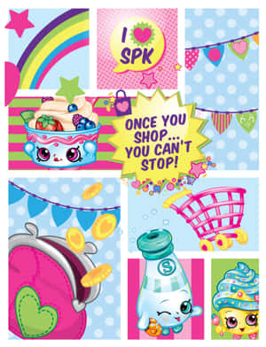 Shopkins Photo Collage Wallpaper