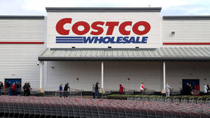 Shoppers Push Carts Costco Wallpaper