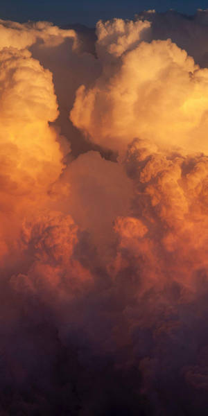 Shot Of Pastel Orange Aesthetic Clouds Wallpaper