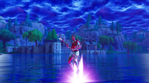 Show Off Your Poised Playmaker Style In The World Of Fortnite Wallpaper