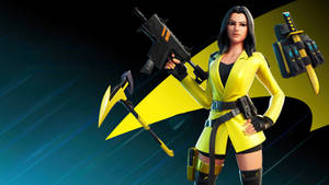 Show Off Your Style In Fortnite With The Yellow Jacket Skin Wallpaper