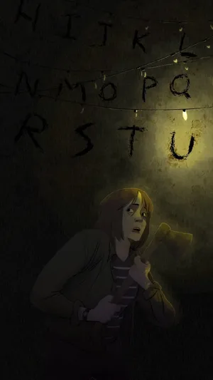 Show Your Fandom For Stranger Things With This Stylish Stranger Things Iphone Wallpaper. Wallpaper