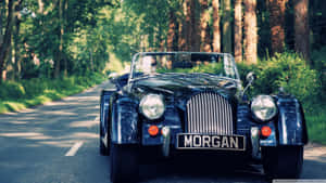 Showcasing The Classic Morgan Sports Car Wallpaper