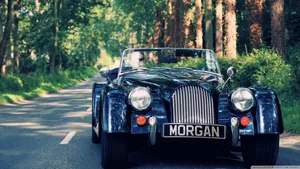 Showcasing The Classic Morgan Sports Car Wallpaper
