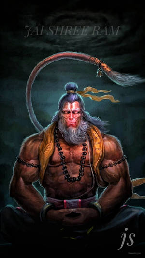 Shree Ram Meditating Hanuman Wallpaper