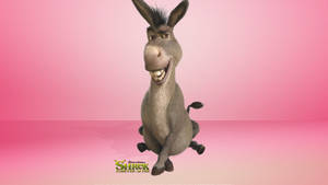 Shrek Forever After Donkey On Pink Wallpaper