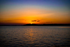 Siargao Island Ocean Sunset Silhouette Wallpaper