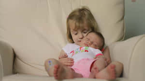 Siblings Bonding Moment Wallpaper