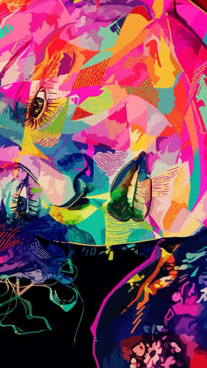 Sick Iphone Woman Abstract Wallpaper