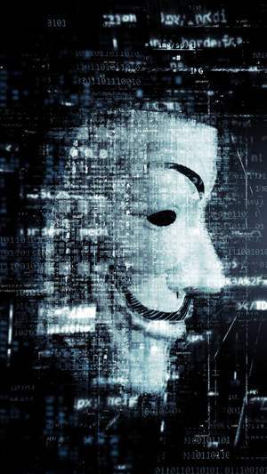 Side Profile Anonymous Hacking Android Background Wallpaper