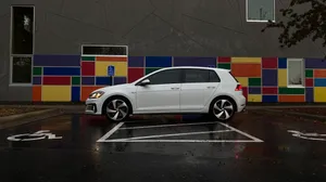 Side Shot White Golf Gti Wallpaper