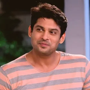 Sidharth Shukla In Stripe Shirt Wallpaper