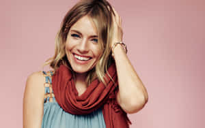 Sienna Miller Red Scarf Photography Pictures Wallpaper