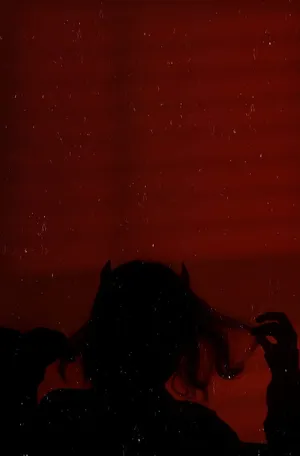 Silhouetteof Demonin Red Ambiance Wallpaper