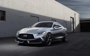 Silver 2018 Infiniti Q60 Wallpaper