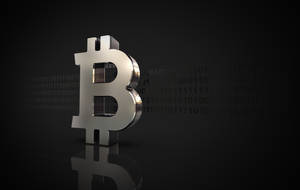 Silver Bitcoin Logo Crypto Background Wallpaper