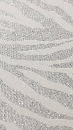 Silver Glitter Zebra Pattern Wallpaper