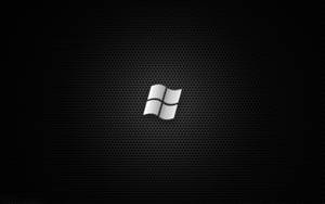 Silver Windows Logo On Black Desktop Wallpaper