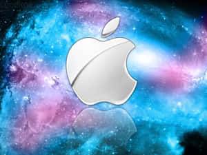 Silvery Cool Mac Logo Nebula Wallpaper