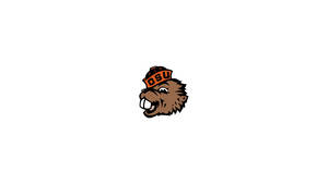 Simple Beaver Oregon State University White Wallpaper