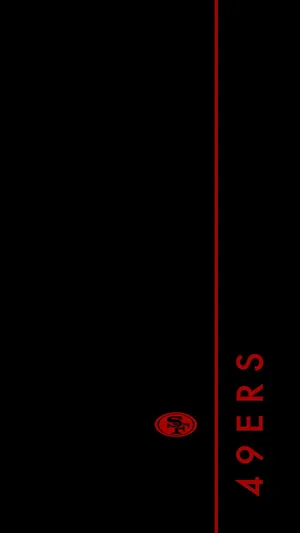 Simple Black Red 49ers Iphone Wallpaper