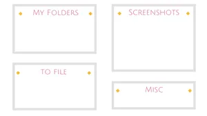 Simple Blue Desktop Organizer Wallpaper