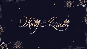 Simple Blue King And Queen Wallpaper
