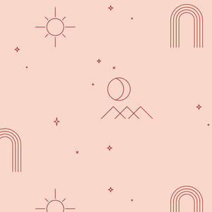 Simple Boho Shapes Wallpaper