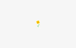 Simple Clean Yellow Flower Wallpaper