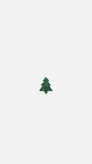Simple Cute Christmas Iphone Single Tree Wallpaper