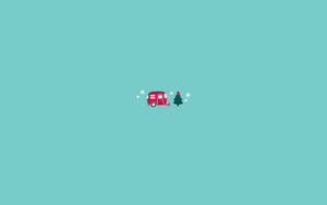 Simple Cute Christmas Iphone Trailer Tree Wallpaper
