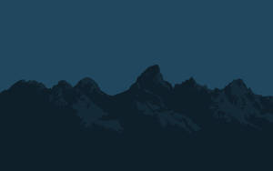 Simple Desktop Dark Mountain Ranges Wallpaper