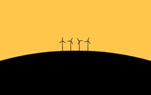 Simple Desktop Windmills Wallpaper