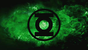 Simple Digital Green Lantern Logo Wallpaper