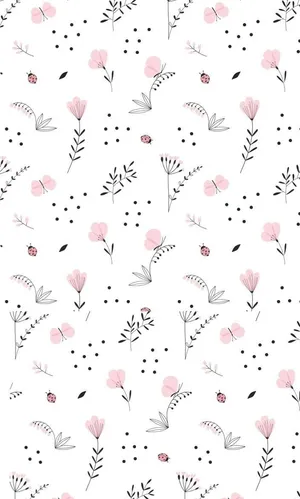 Simple Flower Pattern Iphone Wallpaper