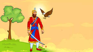 Simple Guru Gobind Singh Ji Art Wallpaper