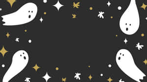 Simple Halloween Ghost Art Wallpaper