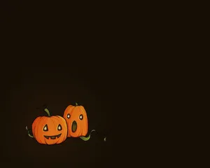 Simple Halloween Pumpkin Cartoon Wallpaper